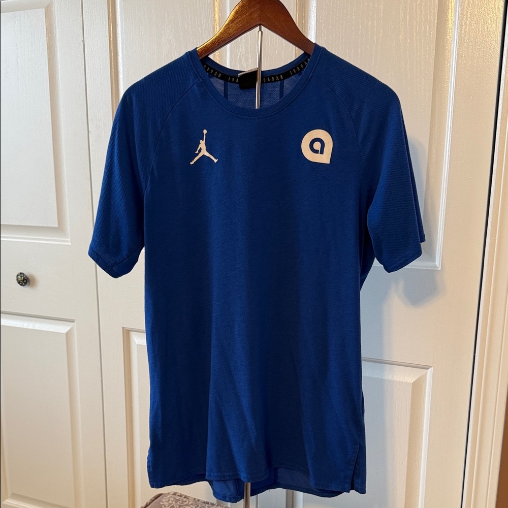 Jordan Royal Blue Performance Tee with White Logos